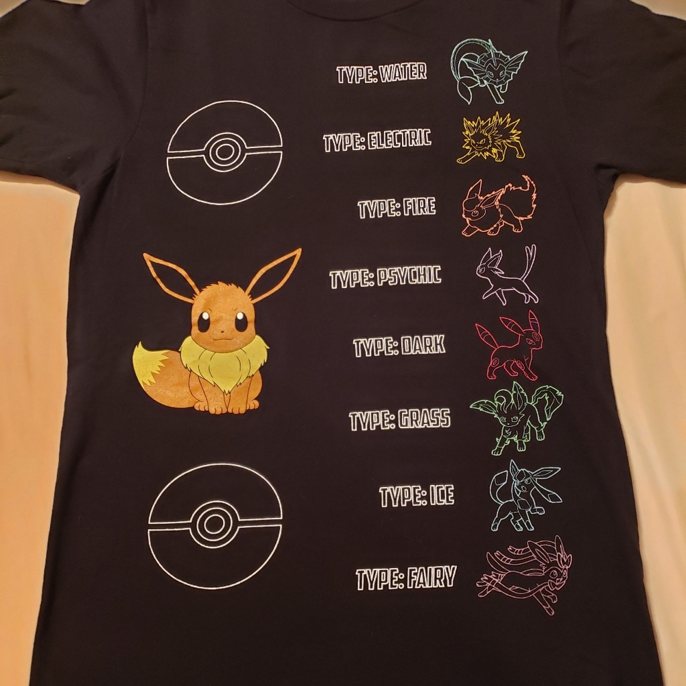 NWOT Pokémon BONUS We Love Fine black Tshirt